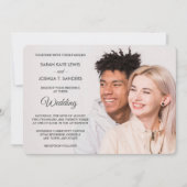 Graues Holz auf der rechten Seite Foto Einladung H (Vorderseite)