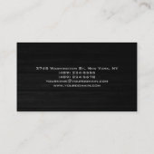 Graues Holz Elegante Berufliche Visitenkarte (Rückseite)