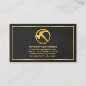 Graues Holz Gold Handyman Tools Visitenkarte (Rückseite)