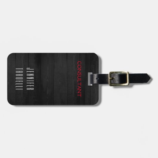 Graues Holz im Hintergrund Elegant Gepäckanhänger (Vorderseite horizontal)