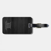 Graues Holz im Hintergrund Elegant Gepäckanhänger (Rückseite horizontal)