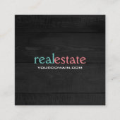 Graues Holz Modernes, Minimalistisches Schlichtes Quadratische Visitenkarte (Vorderseite)