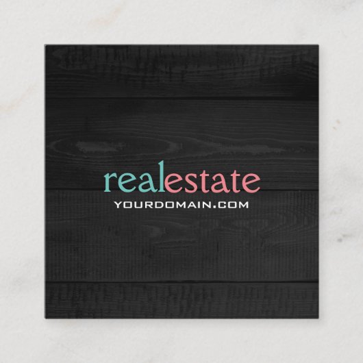 Graues Holz Modernes, Minimalistisches Schlichtes Quadratische Visitenkarte (Vorderseite)