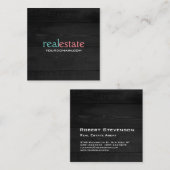 Graues Holz Modernes, Minimalistisches Schlichtes Quadratische Visitenkarte (Vorne/Hinten)