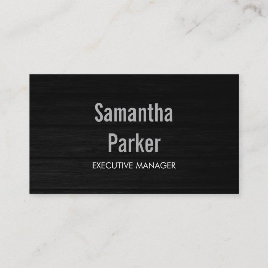 Graues Holz White Contemporary Führungskraft Manag Visitenkarte (Vorderseite)