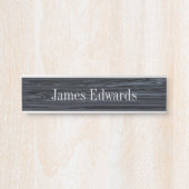 Graues Holz wie Textur Name Teller Schreibtische Z Türschild (Vorderseite )