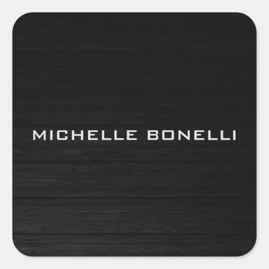 Graues Holzdesign Hintergrund Schlicht Legible Mod Quadratischer Aufkleber (Vorderseite)