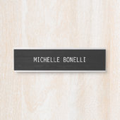 Graues Holzdesign Hintergrund Schlicht Legible Mod Türschild (Vorderseite )