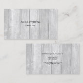 Graues Holzdesign Modernes, Schlichtes, Minimalist Visitenkarte (Vorne/Hinten)