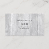 Graues Holzdesign Modernes, Schlichtes, Minimalist Visitenkarte (Rückseite)