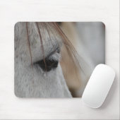 Graues Horse Eye Mousepad (Mit Mouse)