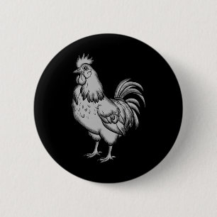 Graues Huhn, Wasserhahn, Hahn  Button