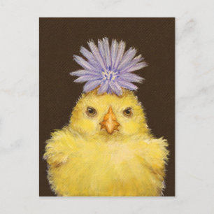 graues Hühnchen (Piep) Postkarte