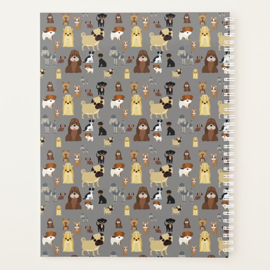 Graues Hundemuster Planer (Rückseite)