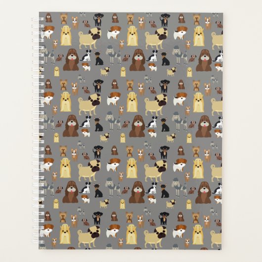 Graues Hundemuster Planer (Vorderseite)