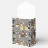Graues Hundsmuster. Geschenkschachtel (Geöffnet)