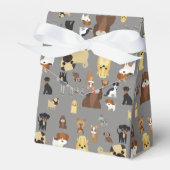 Graues Hundsmuster. Geschenkschachtel (Vorderseite)