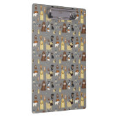 Graues Hundsmuster. Klemmbrett (Rechts)