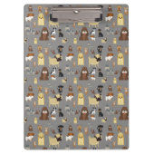 Graues Hundsmuster. Klemmbrett (Vorderseite)