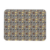 Graues Hundsmuster. Magnet (Horizontal)