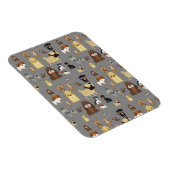 Graues Hundsmuster. Magnet (Rechte Seite)