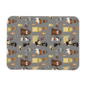 Graues Hundsmuster. Magnet (Horizontal)