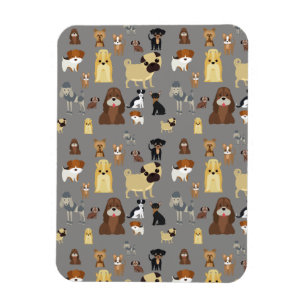Graues Hundsmuster. Magnet