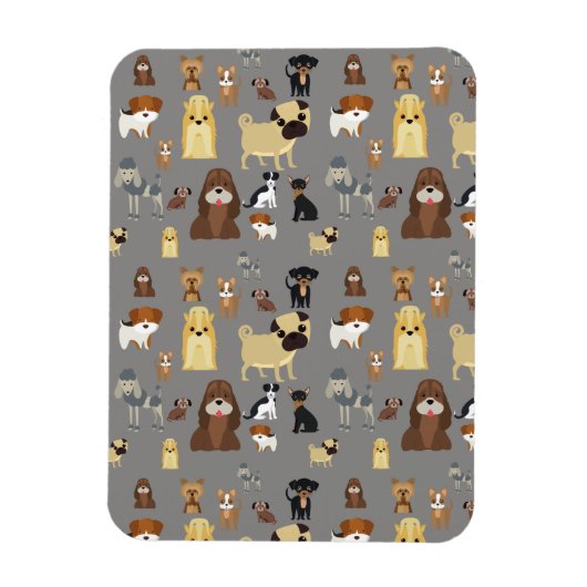 Graues Hundsmuster. Magnet (Vertikal)