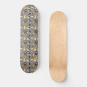 Graues Hundsmuster. Skateboard (Vorderseite)