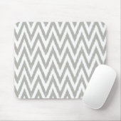 Graues Ikat Zickzack Mousepad (Mit Mouse)