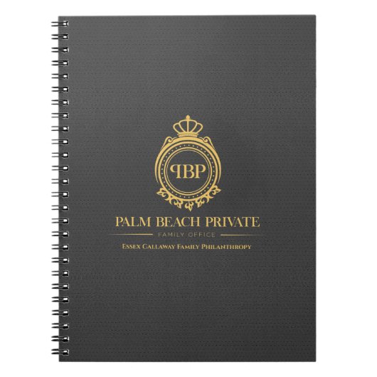 Graues Imitat Leather-Logo Notizblock (Vorderseite)