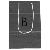 Graues Imitat Leather Mittlere Geschenktüte (Rückseite)