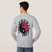 Graues INNERSTRENGTH Logo der langen Hülse T-Shirt (Schwarz voll)