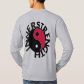 Graues INNERSTRENGTH Logo der langen Hülse T-Shirt (Rückseite)