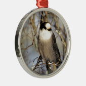 Graues Jay Ornament Aus Metall (Rechts)