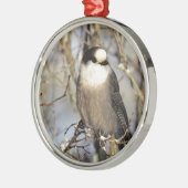 Graues Jay Ornament Aus Metall (Links)