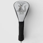 Graues Känguru-Design Golf Headcover (Vorderseite)