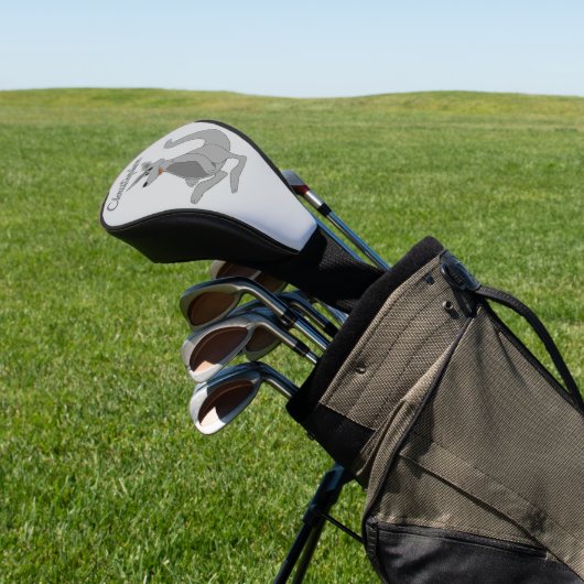 Graues Känguru-Design Golf Headcover (In SItu)