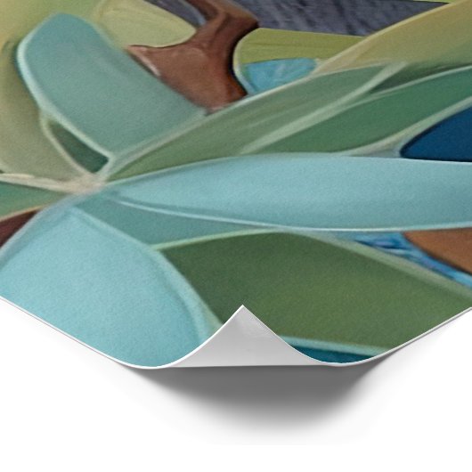 Graues Känguru im australischen Busch Poster (Ecke)