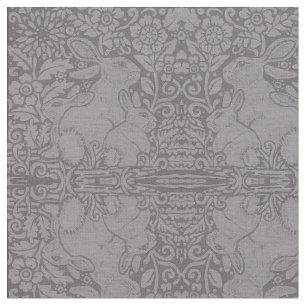 Graues Kaninchen Familie Designer gepolstertes Gew Stoff