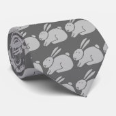 Graues Kaninchen Krawatte (Gerollt)