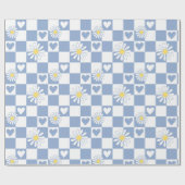 Graues kariertes Geschenkpapier (Flach)