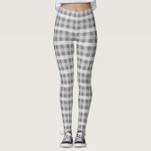 Graues kariertes leggings (Vorderseite)