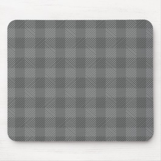 Graues kariertes Mousepad (Vorne)