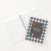 Graues Kariertes Notebook Notizblock (Innenseite)