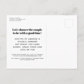 Graues Kariertes Tuch I Do GRILLEN Einladung Postkarte (Rückseite)