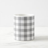 Graues Karomuster nahtloses Muster Kaffeetasse (Mittel)