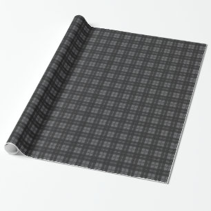 Graues Karotartan-Wolle-Material Geschenkpapier