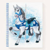 Graues Karussell-Pferd Notizblock (Vorderseite)