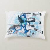 Graues Karussell Pferdekissen Dekokissen (Rückseite)